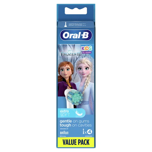 Oral-B Kids Frozen 4 kpl -vaihtoharjaspäät, Sininen