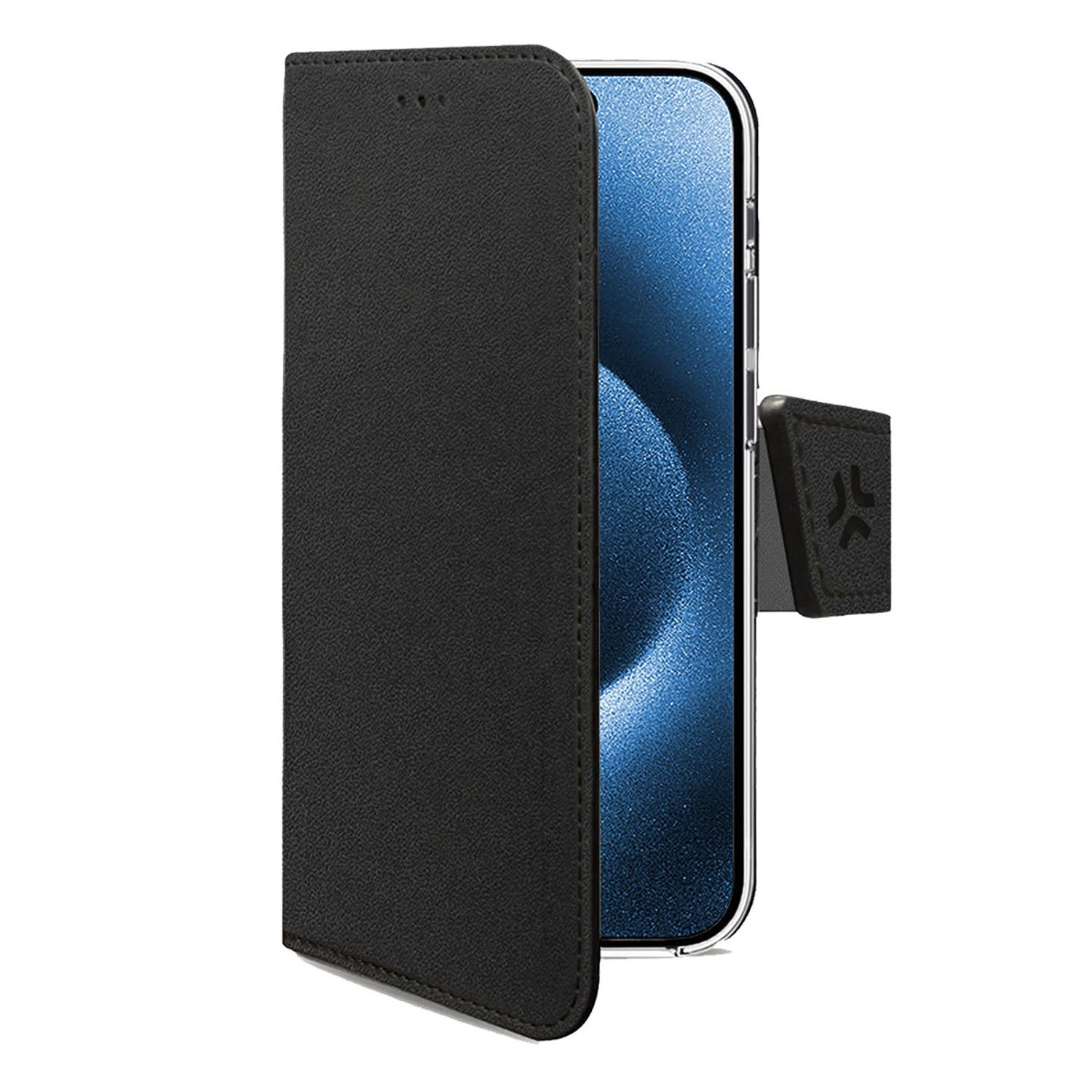 iPhone 17 Pro -lompakkokotelo – musta, ekologinen nahka, korttipaikat