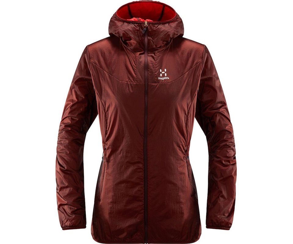 Haglöfs Aran Valley Jacket Women Maroon Red/Hibiscus Red - XS