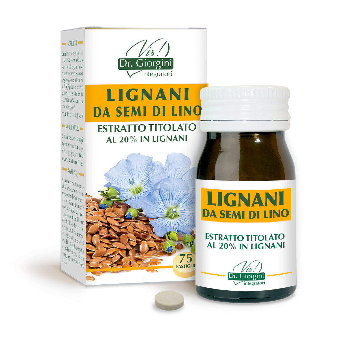Dr Giorgini Lignani Semi Lino Est. Tit. 30 g Pastiglie 400 Mg — Integratore