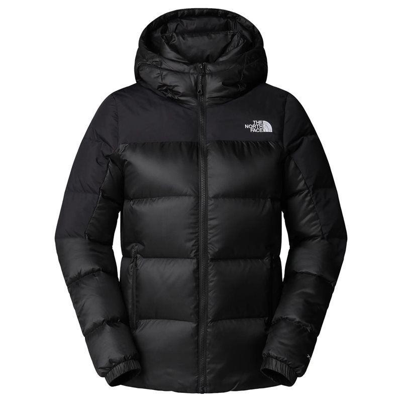 The North Face W Diablo Down 2.0 Hooded Jacket Tnf Black Heather/Tnf Blk - S