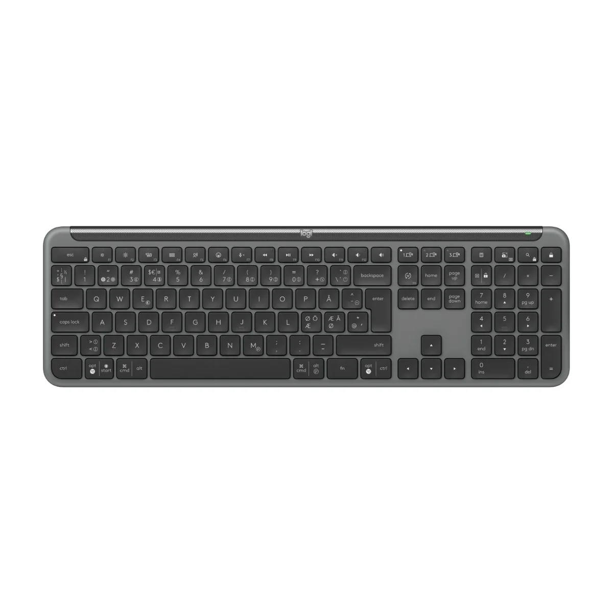 Logitech Signature Slim K950 - Graphite - Näppäimistö - Pohjoismainen - Harmaa