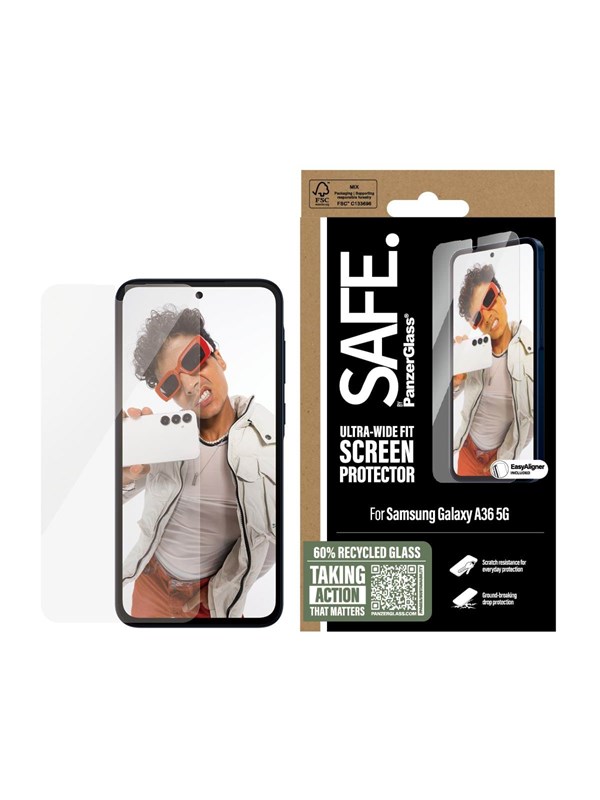 PanzerGlass - SAFE Näytönsuoja Galaxy uusi A36 5G UWF w. Aligner