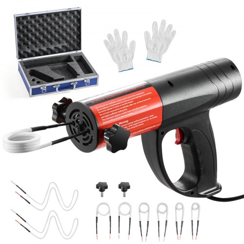 VEVOR Induction Heater Bolt Removal, 1500W 230V Magnetic Induction Heater Kit, Handheld Nut Buster Tool, Mini Heating Machine for Rusty Screw Removing, Car Garage Repairing Tools with 8 Coil and Box
