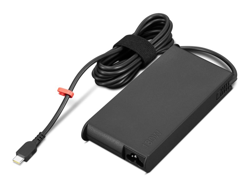 Lenovo ThinkPad 180W USB-C GaN Slim -virta-adapteri, musta