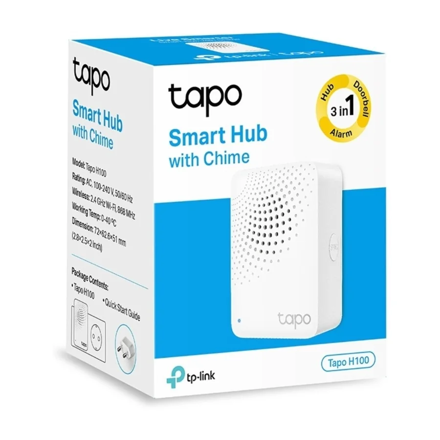 TP-Link Tapo H100 - Älykäs keskitin - Soittimella - Hvid