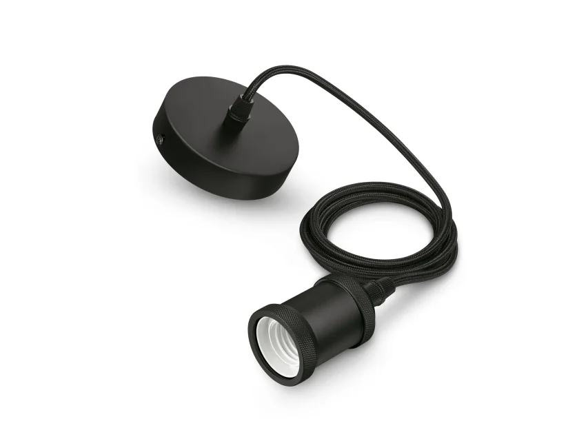 Philips Vintage cord pendant Musta 1x60w 230v