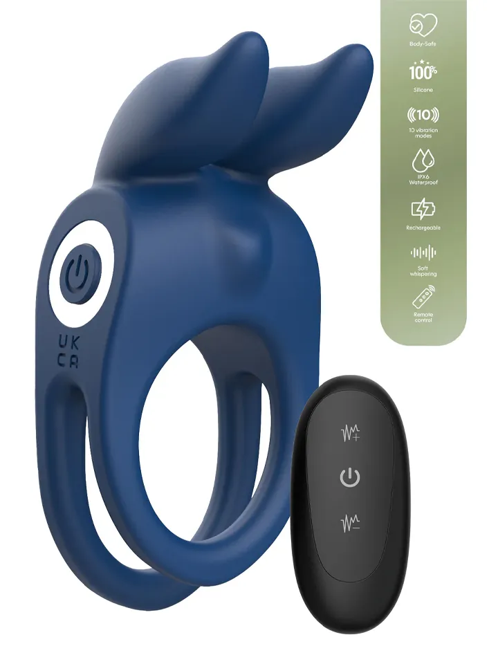 Fierce Rabbit Ring Vibrating + Remote Penisrengas jäniksenkorvilla