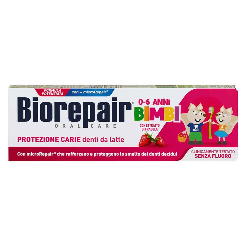 Biorepair Hammastahna Kariesuojalla Lapsille 0-6 Vuotta Maitohampaille 50 ml