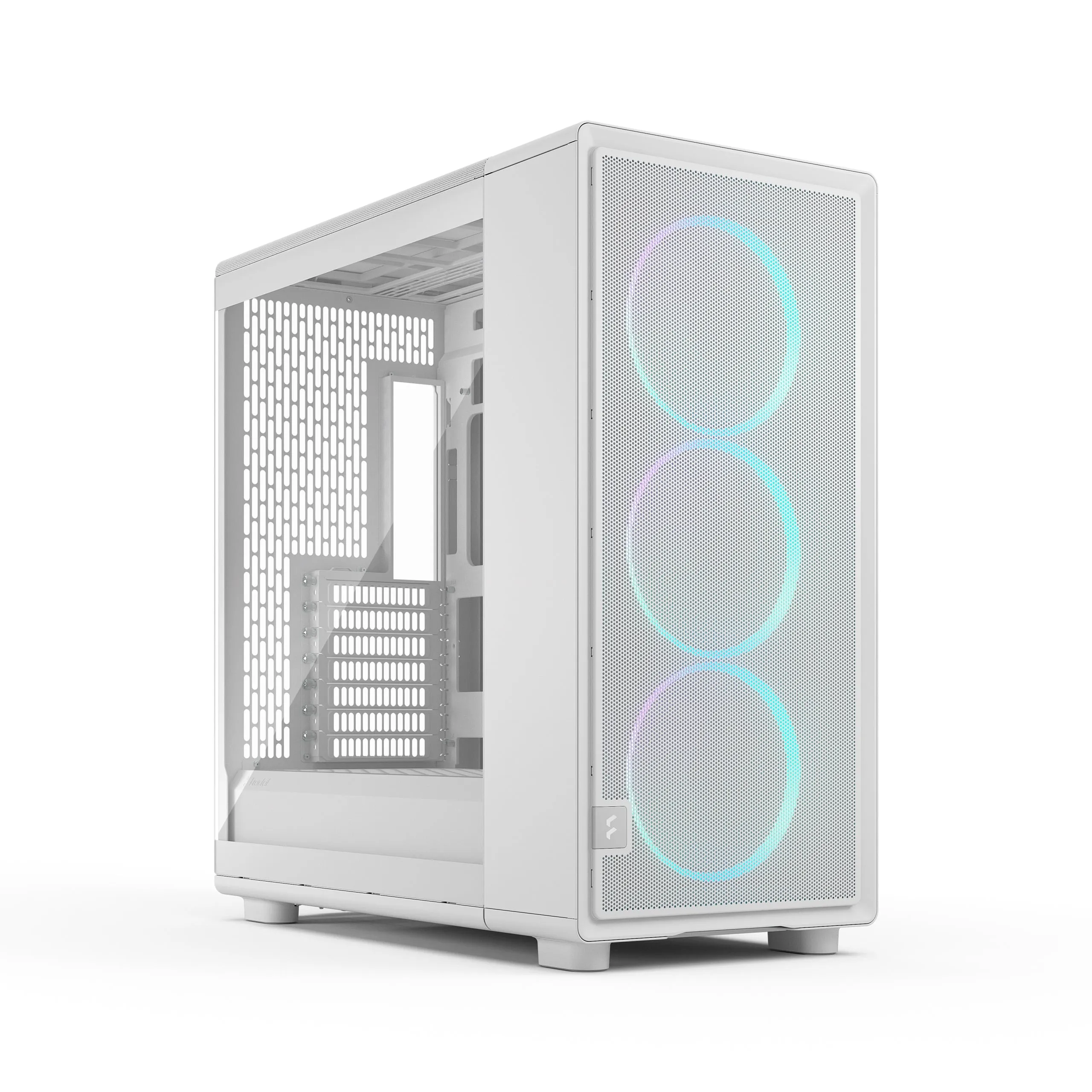 Fractal Design Epoch XL -täystornikotelo RGB-valaistuksella ja läpinäkyvällä ikkunalla, valkoinen