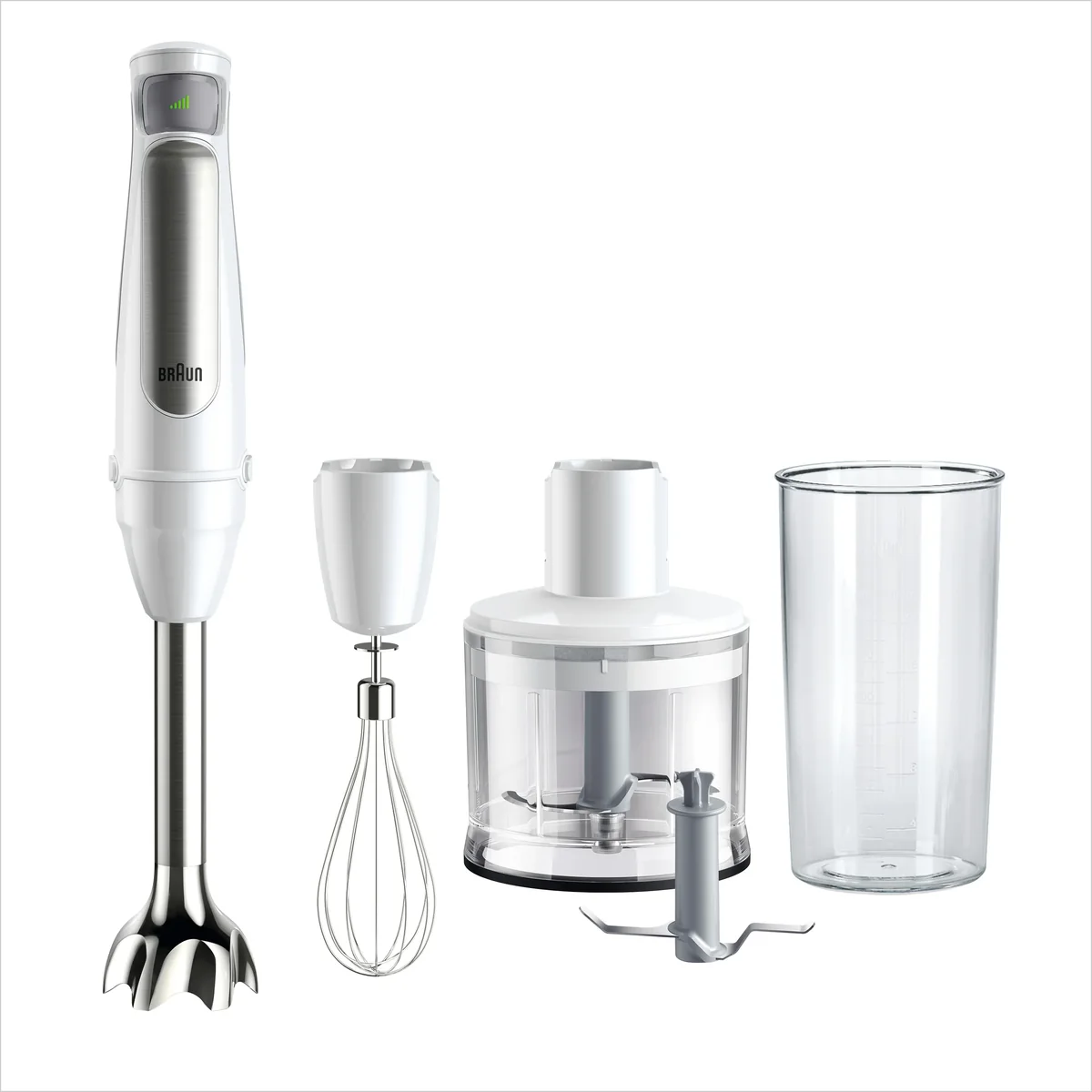 Braun MultiQuick 7 MQ7035I WH 1000 W 0,6 l -sauvasekoitinsarja, ruostumaton teräs, valkoinen