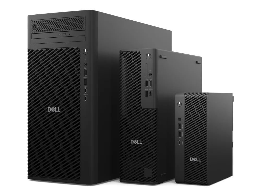 Dell Pro Max Tower T2 Core Ultra 7 265, 32 Gt, 1 Tt, RTX A1000, Win 11 Pro -työasema, tornikotelo, musta