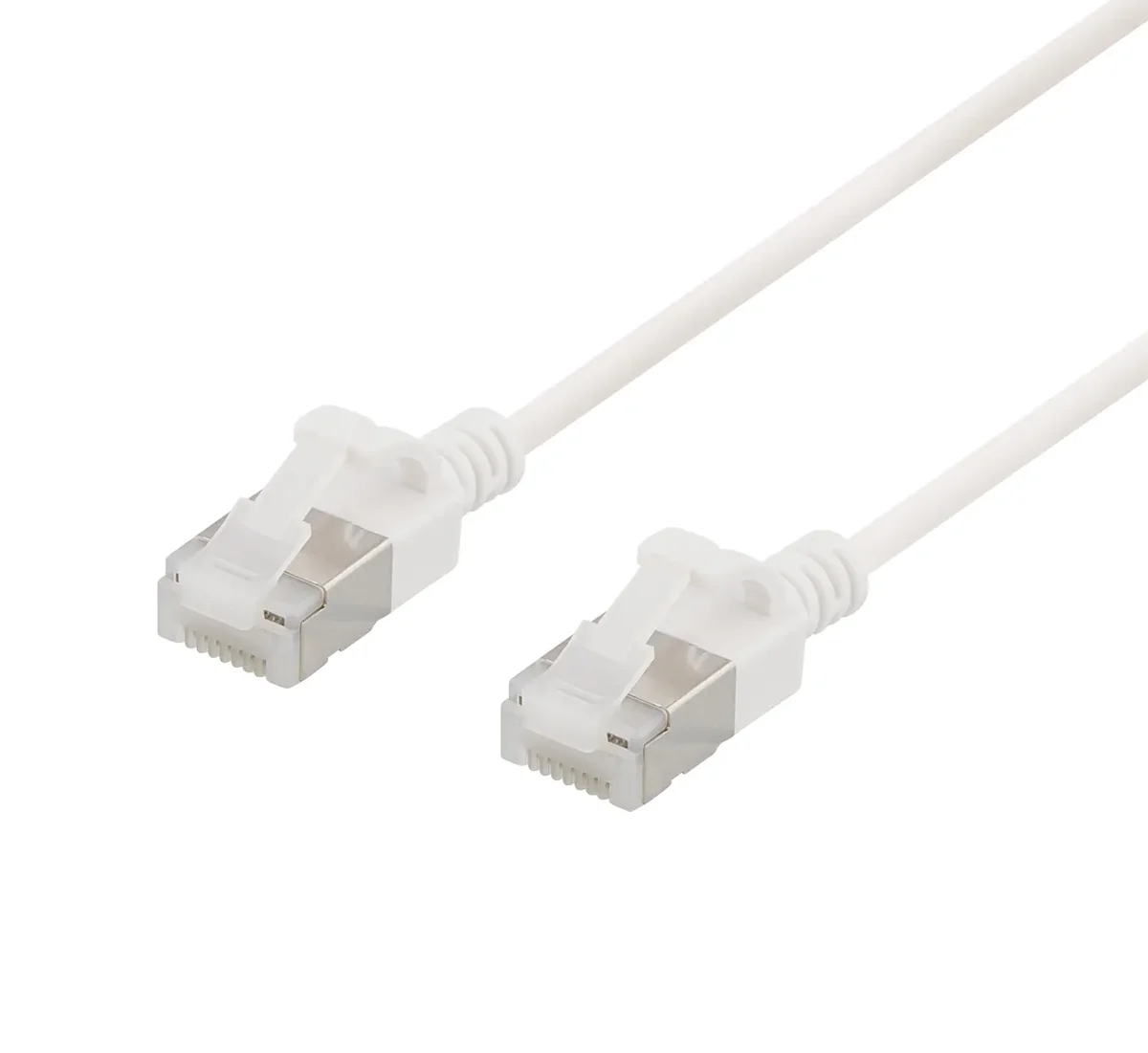 Deltaco patch cable - 30 cm - white - Valkoinen - 0.3m