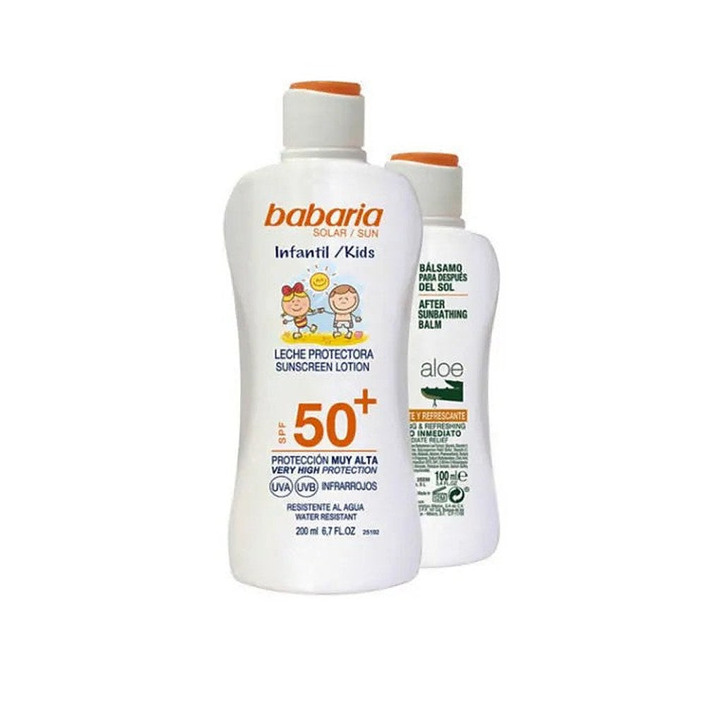 Babaria Lasten aurinkovoide vettä hylkivä voide Spf50 200 ml, 2 kpl