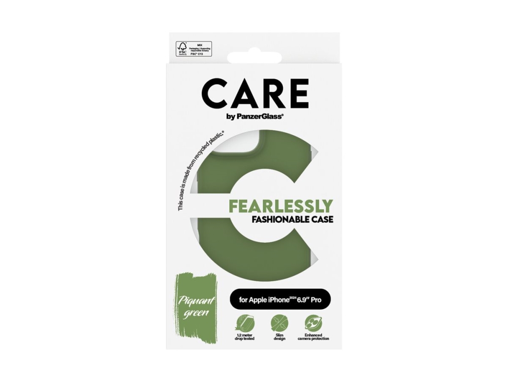CARE by PanzerGlass Case Fashion Green iPhone 16 Pro Max
