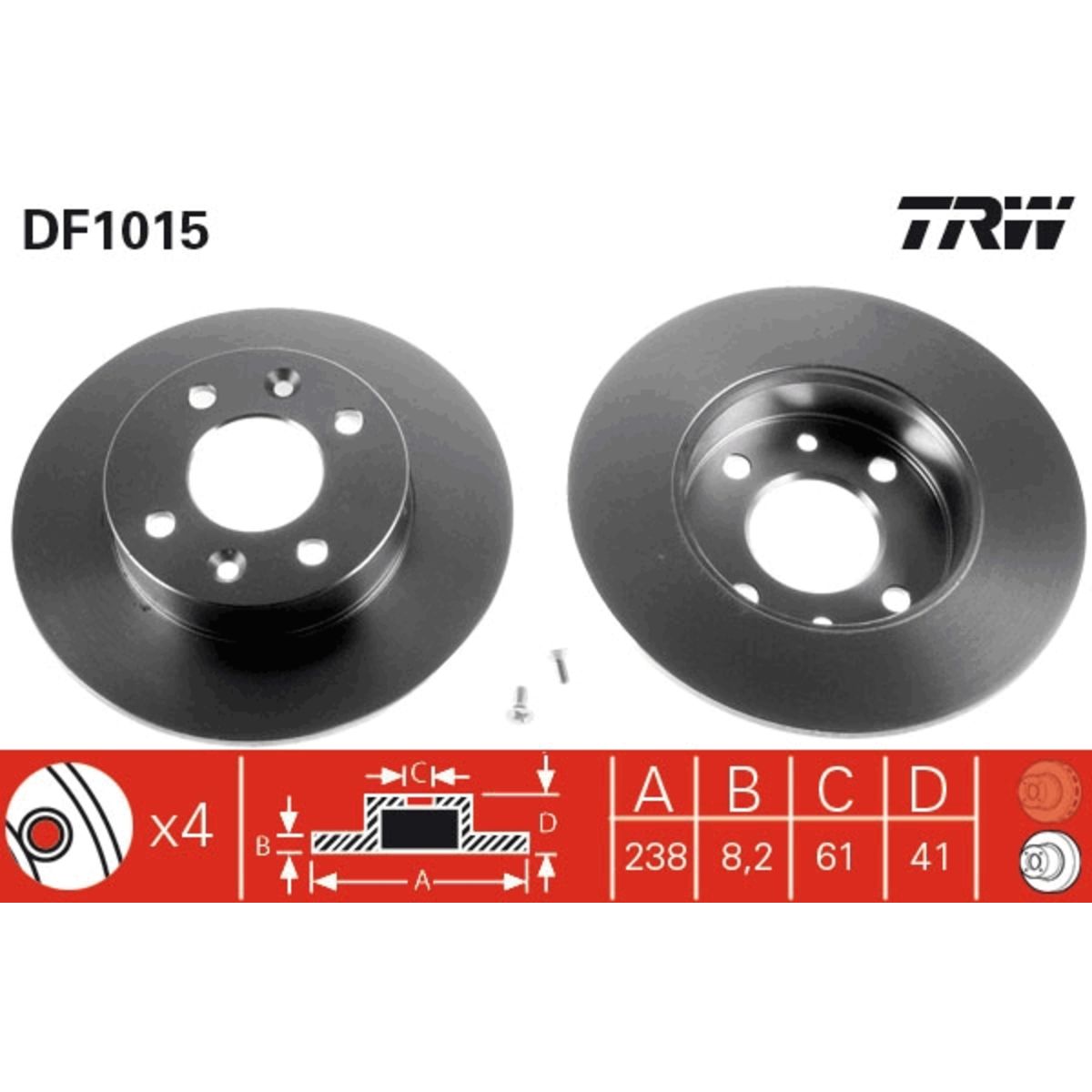 Jarrulevy TRW DF1015