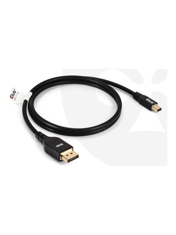 MiniDisplayPort – DisplayPort 2.1 Bidirectional -kaapeli, jossa 8K, 1 m, musta