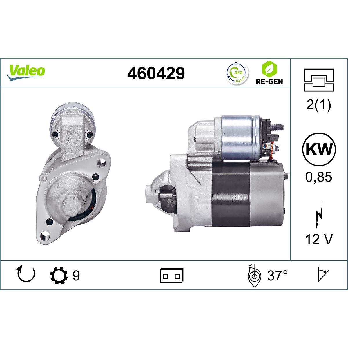 Käynnistysmoottori VALEO 460429