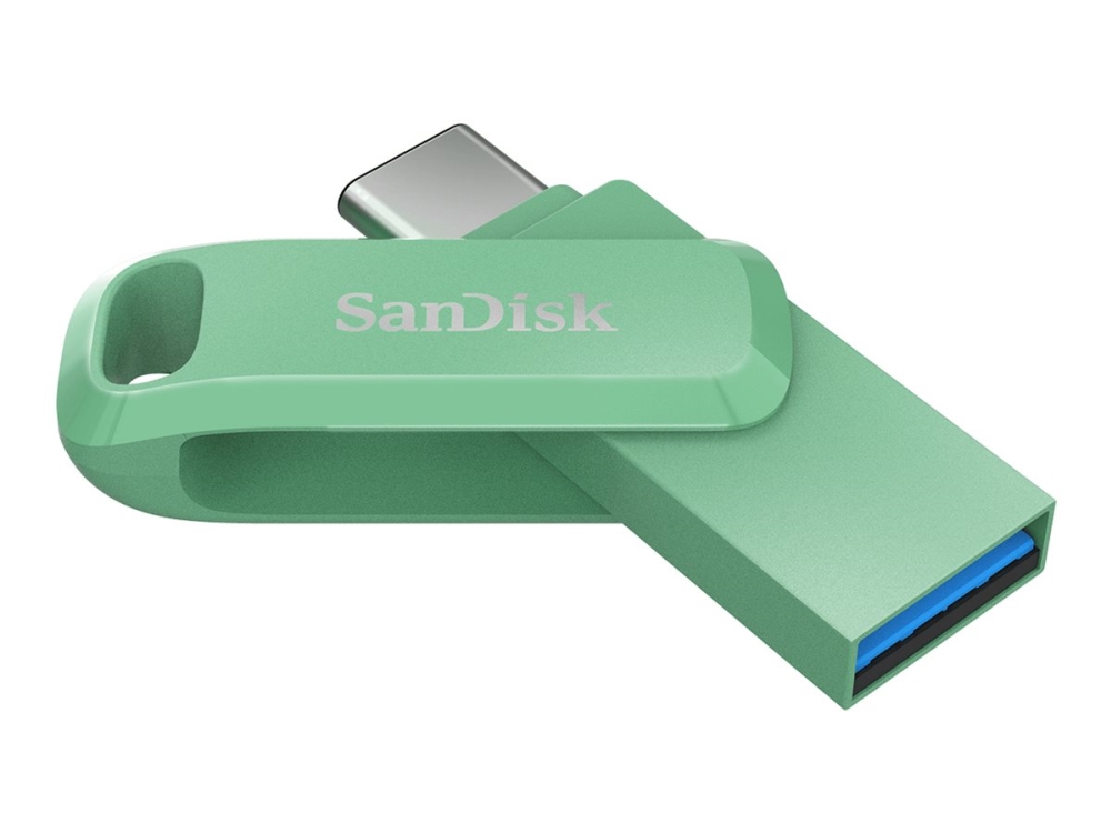 SanDisk Ultra Dual Drive Go USB 3.2 Gen 1 Type-C/Type-A 64 Gt -muistitikku, Absinthe Green