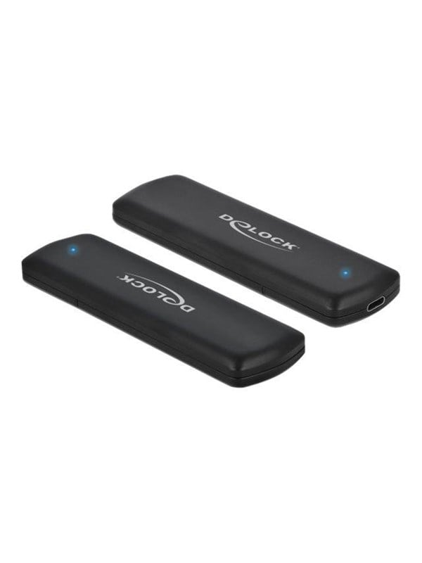 DELOCK 42615 M.2 NVMe SSD -kotelo, 1-paikkainen, USB-C, USB 3.2 Gen 2, työkaluton, musta