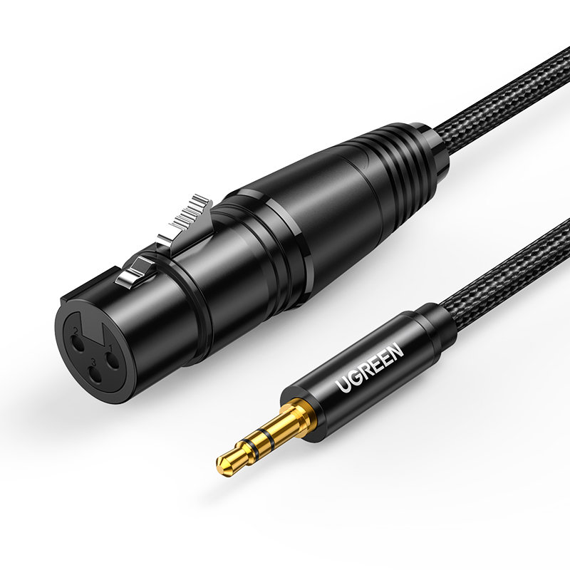 Äänikaapeli 3,5 mm:n miniliitin (uros) - XLR (naaras) 1 m musta