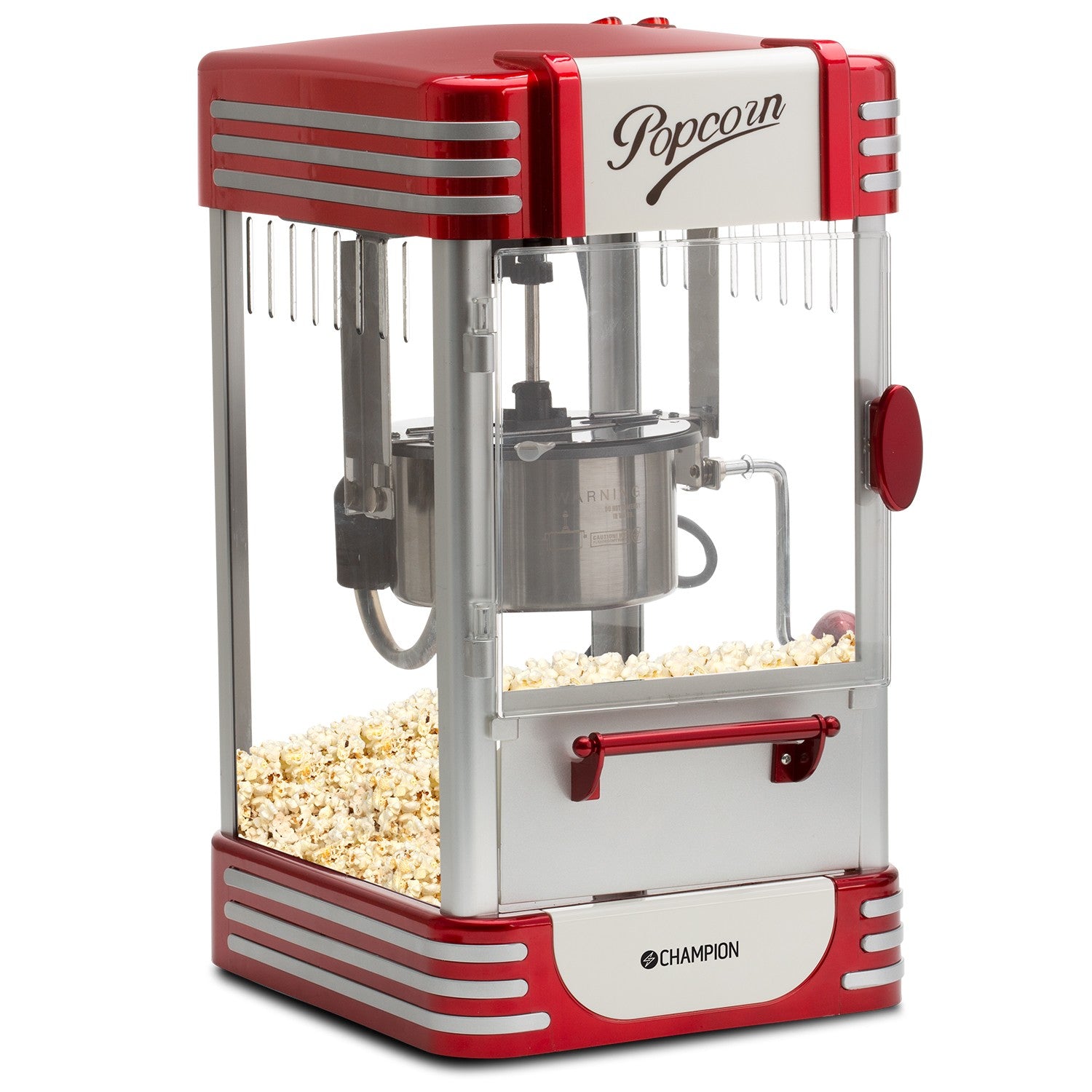 Popcornkone 360 W klassinen elokuvateatterityylisiin popcorneihin Punainen