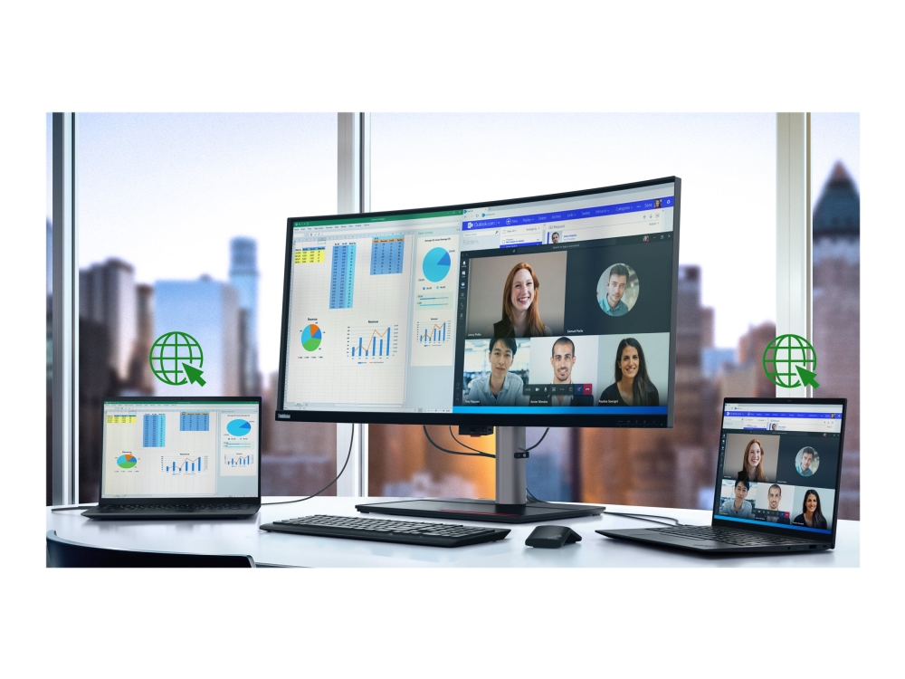 Lenovo ThinkVision P40w-20 5120x2160 75Hz USB 96W Hub LAN Thunderbolt 4 -ajattelunäyttö