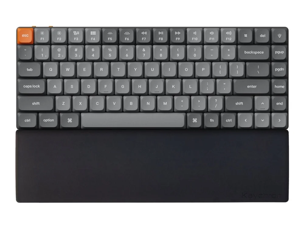 Keychron Silicone Palmrest K3 series / K7 series - Rannetuki - Musta