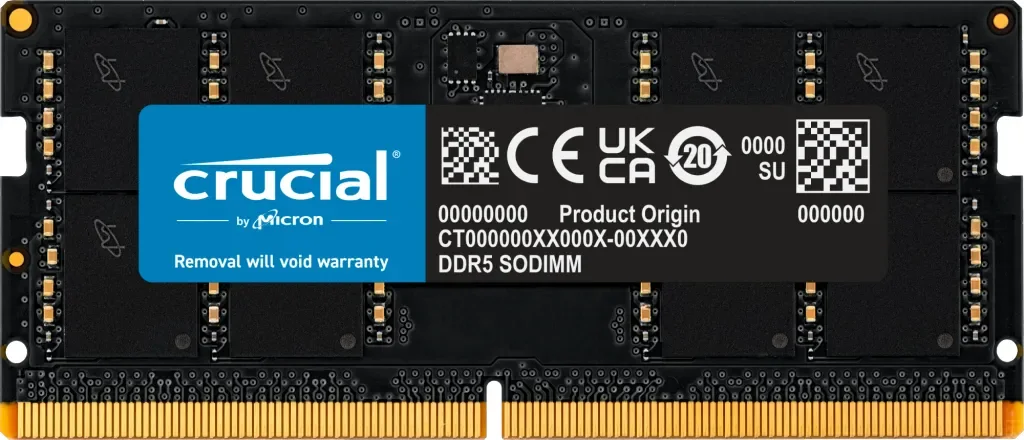 Crucial - DDR5 - moduuli - 32 GB - SO DIMM 262-PIN - 5600 MHz / PC5-44800 - CL46 - 1,1 V - ikke-ECC