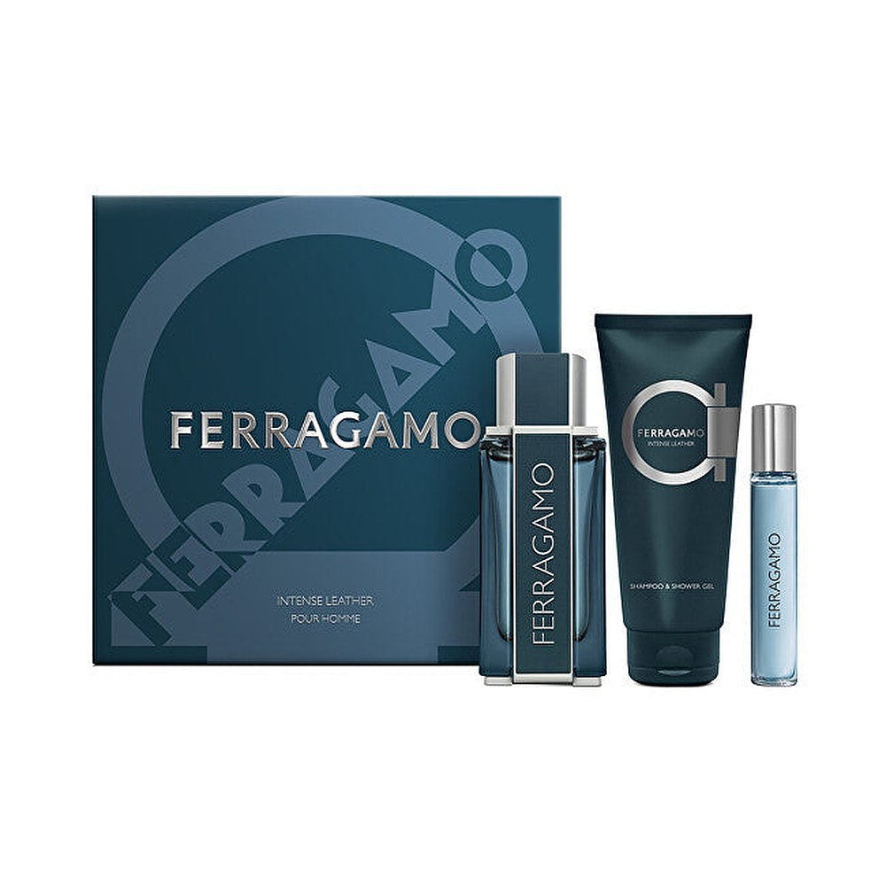 Salvatore ferragamo Ferragamo Intense Leather - Eau de Parfum 100 ml + suihkugeeli 100 ml + Eau de Parfum 15 ml