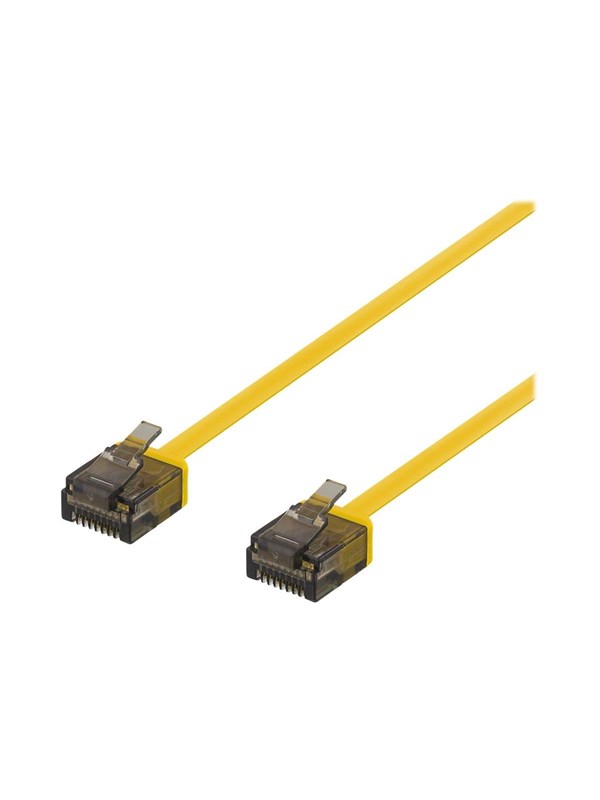 Deltaco Cat6a U/UTP RJ45 1m -verkkokaapeli, keltainen