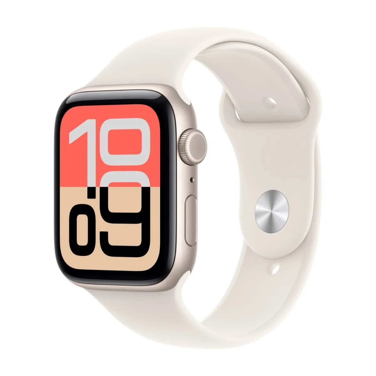 Apple Watch SE 3 GPS + Cell 44 mm tähtivalkea alumiini, tähtivalkea urheiluranneke - M/L