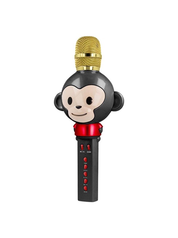 Maxlife Animal MX-100 - Bluetooth-karaokemikrofoni sisäänrakennetulla kaiuttimella, musta