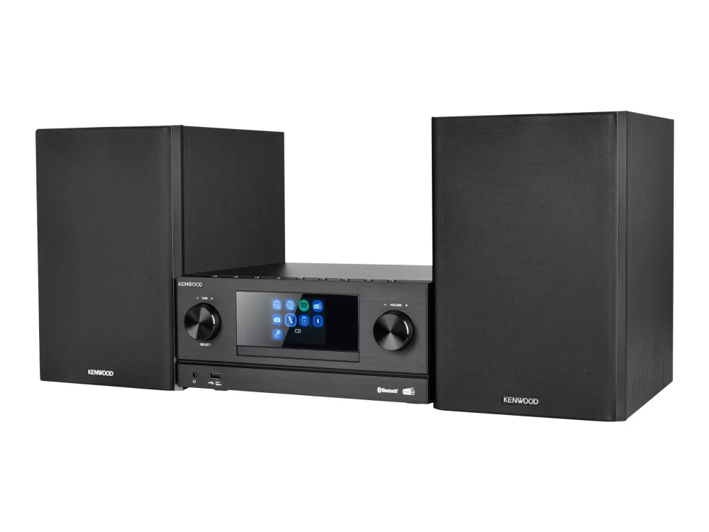 Kenwood M-9000S, Kodin miniaudiojärjestelmä, Musta, 1 levyt, 50 W, 2-suuntainen, 6 O