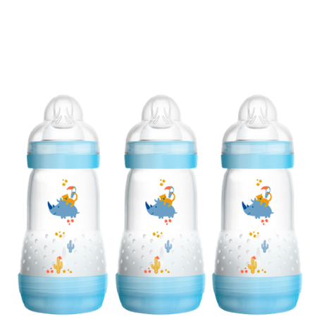 MAM 260ml 2+vuotiaille Anti-Colic sininen pullo - 3 kpl