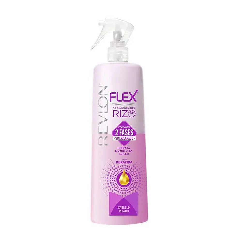 Revlon Flex 2 Stage Hiuksiin jätettävä hoitoaine keratiinilla kiharille hiuksille 400 ml