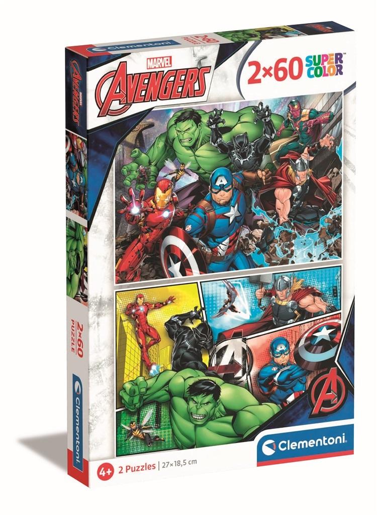 Clementoni Palapeli 2x60 Superväri The Avengers