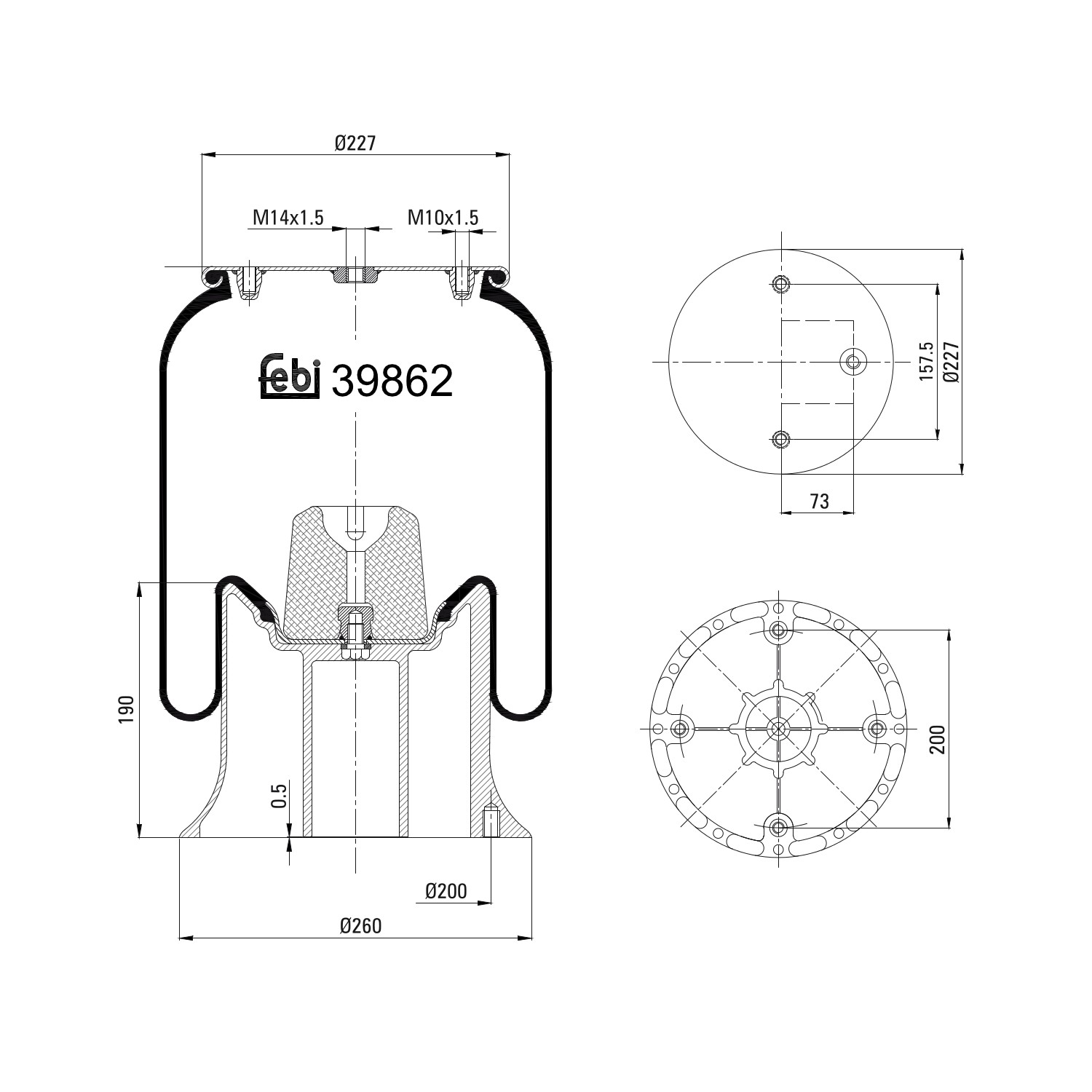 Metallipalje, ilmajousitus FEBI BILSTEIN 39862
