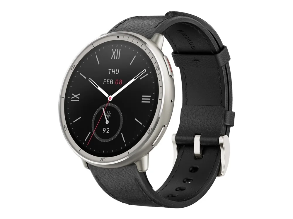 Amazfit Active 2 Round NFC 44mm - Black Leather