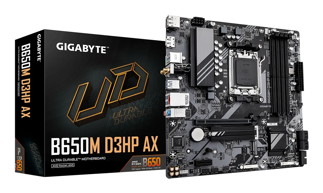 GIGABYTE B650M D3HP AX Emolevy - AMD B650 - AMD AM5 - DDR5 RAM - Micro-ATX