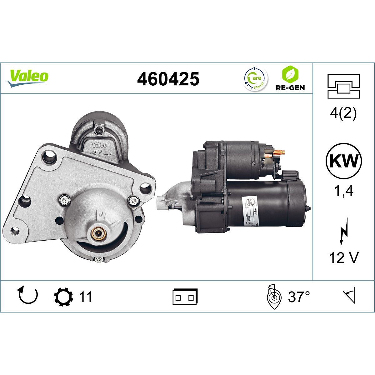 Käynnistysmoottori VALEO 460425