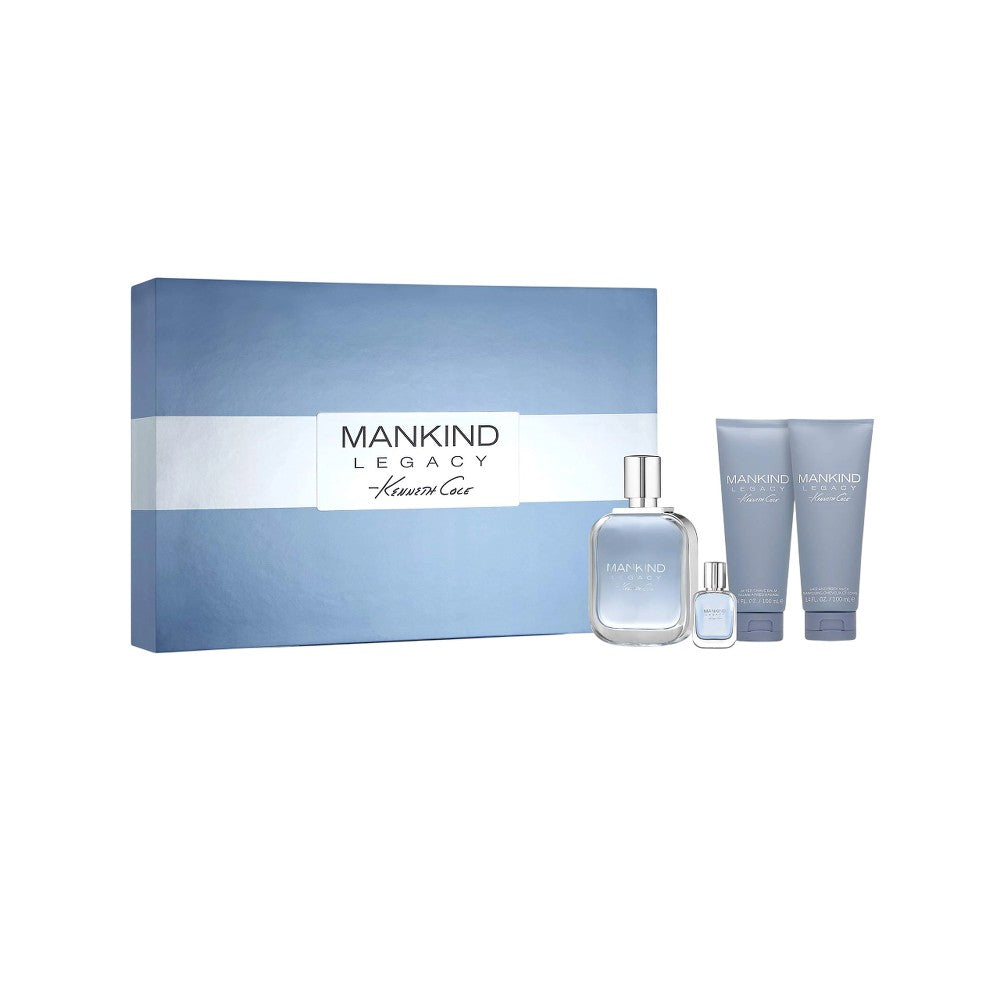 Setti Kenneth Cole: Mankind Legacy Eau De Toilette 100 ml + Mankind Legacy After Shave Balm 100 ml + Mankind Legacy 2-in-1 suihkugeeli ja shampoo 100