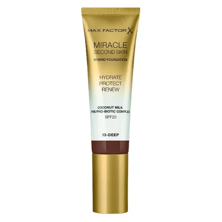 Max Factor Miracle Second Skin Hybrid SPF20 13 Deep Foundation - 30 ml