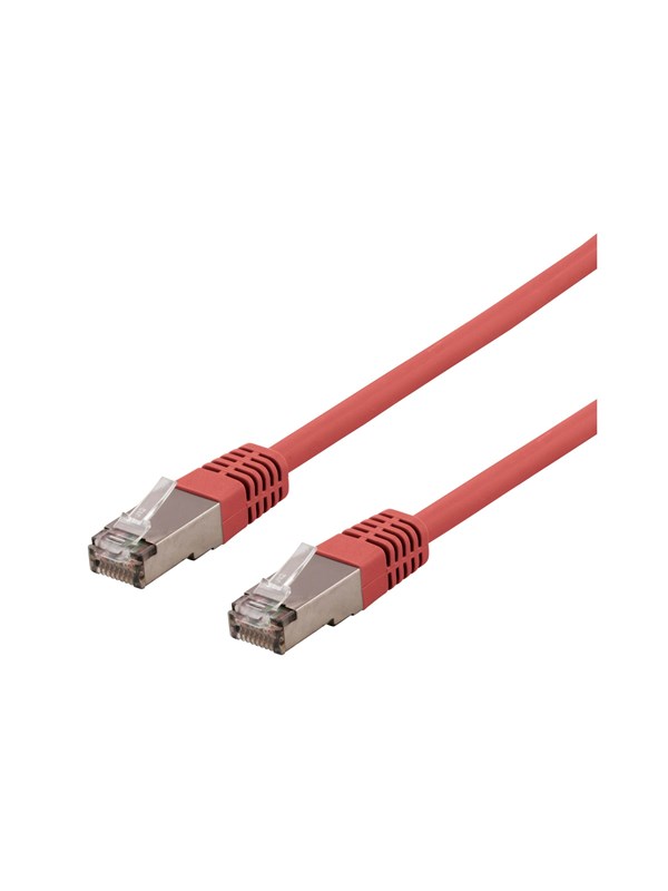 Deltaco Cat6a U/FTP RJ45 3m -verkkokaapeli, punainen