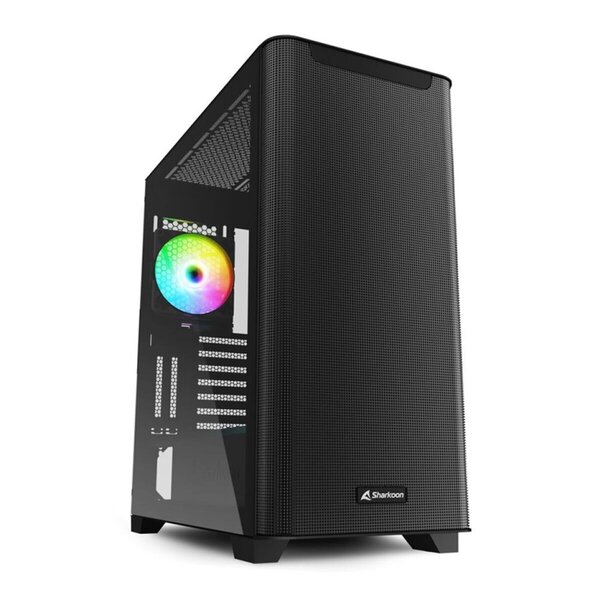 Sharkoon M30 RGB - keskikokoinen tornikotelo - laajennettu ATX - Kotelot - Tower - Musta