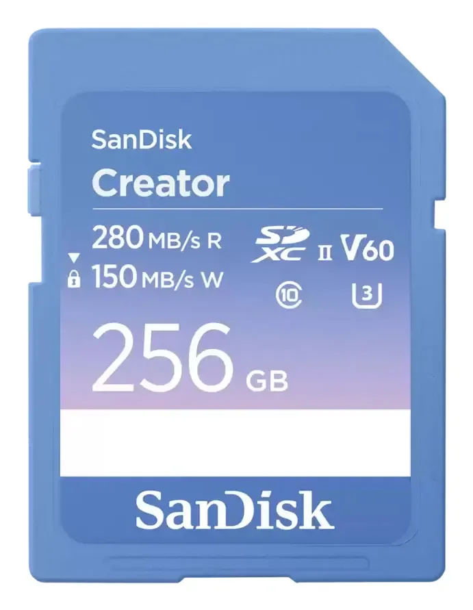 SanDisk Extreme PRO 256 Gt SDXC UHS-II U3 V60 -muistikortti, sininen