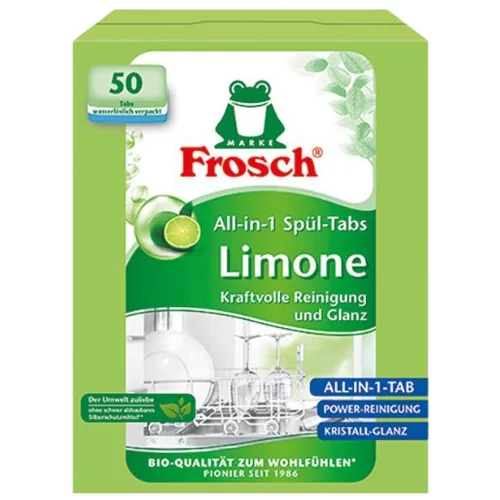 Frosch Lemon All-In-1 Astianpesukonetabletit - 50 kpl