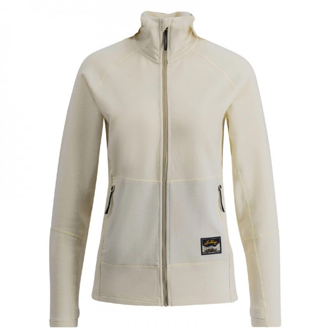 Lundhags Tived Merino Full Zip W, välikerros, musta, valkoinen