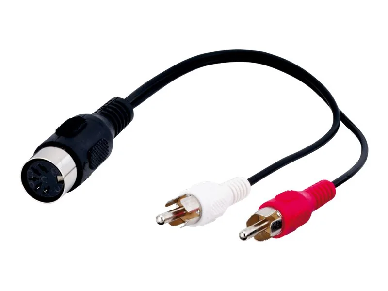 Pro DIN 5 pins F - 2xRCA m - 0.2m
