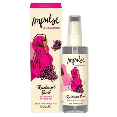 Impulse Radiant Soul Saffron & Patchouli Pitkäkestoinen Hajustettu Vartalosuihke - 100 ml